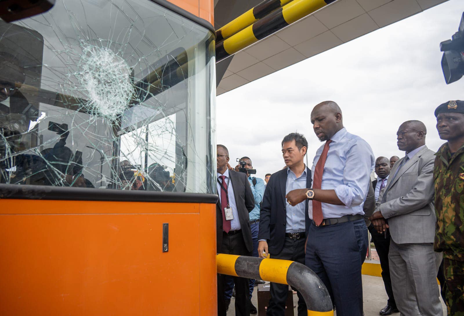 CS Assessing Nairobi Expressway damages