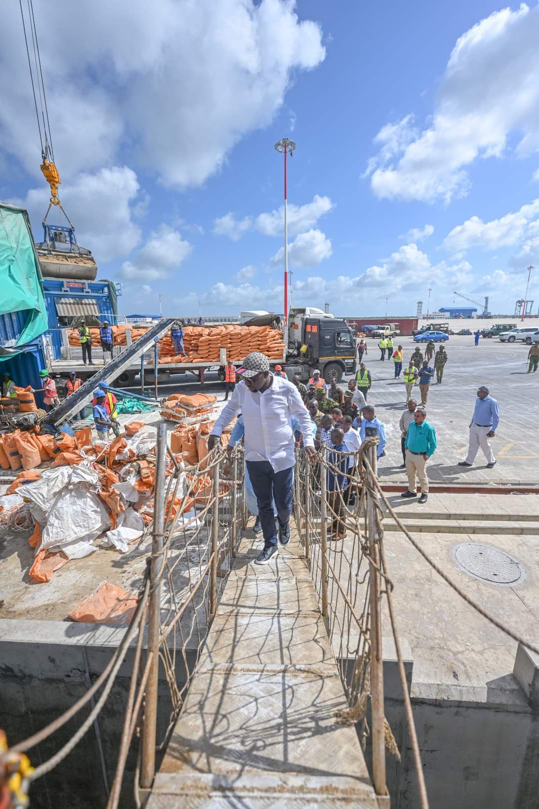 CS Tours Lamu Port as Landmark Ethiopian Cargo Vessel Docks 