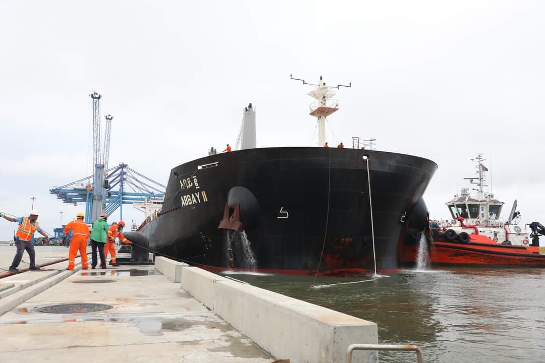 CS Tours Lamu Port as Landmark Ethiopian Cargo Vessel Docks 