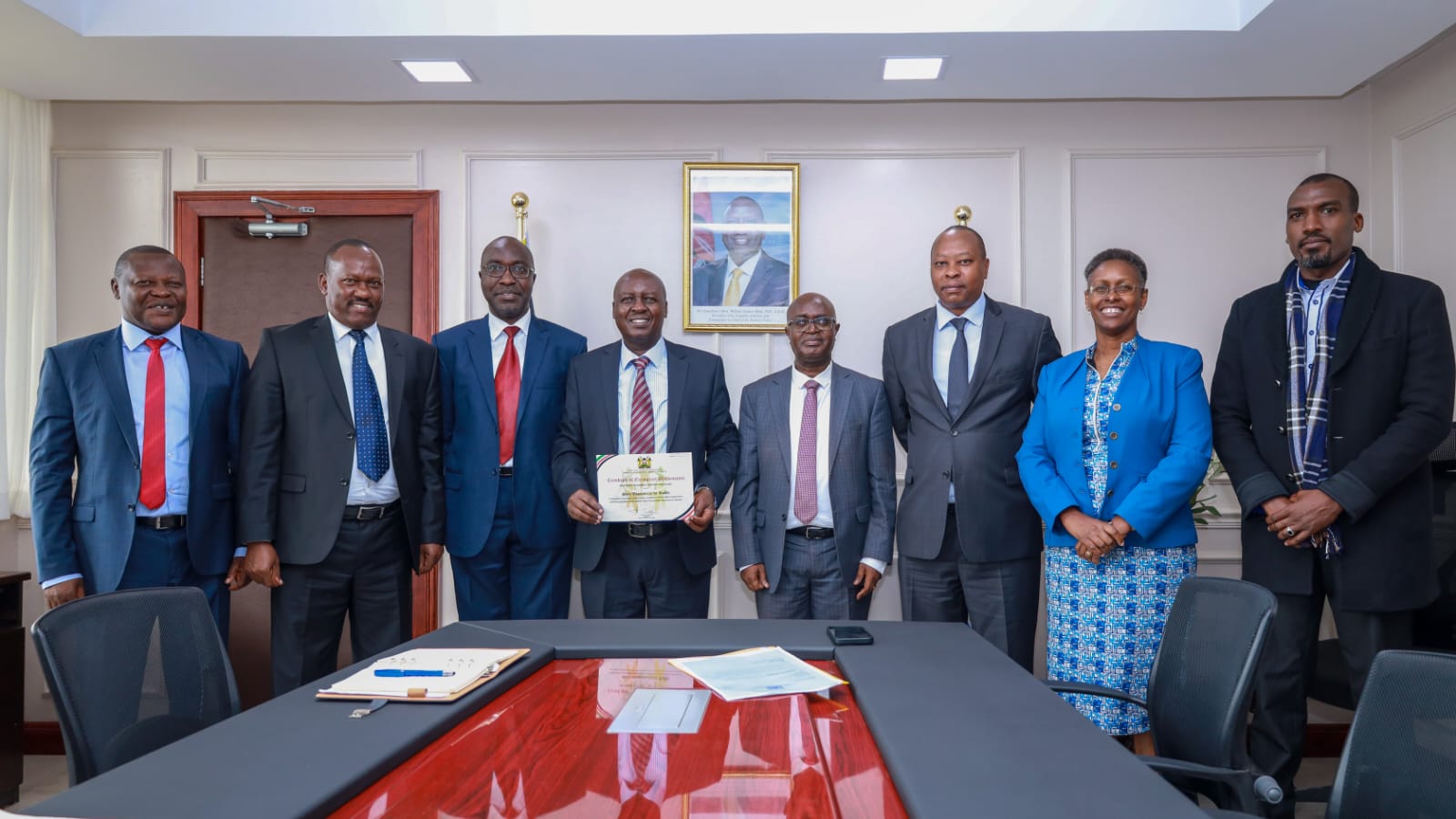 Recognition for Exemplary Performance - Handover Certificate by the Directorate of National Cohesion and Values