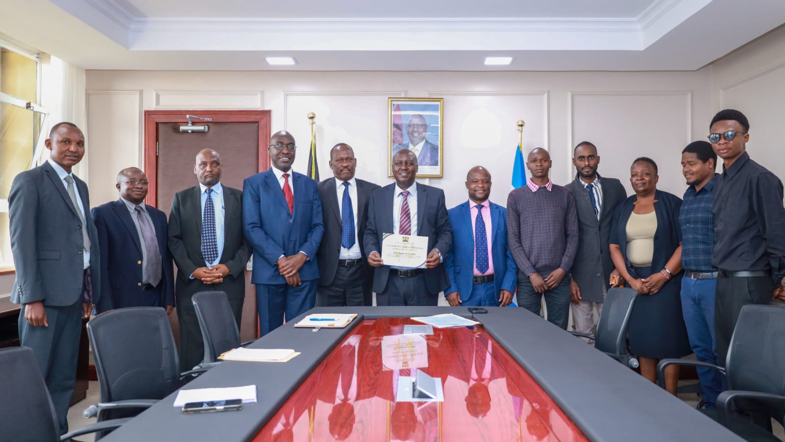 Recognition for Exemplary Performance - Handover Certificate by the Directorate of National Cohesion and Values