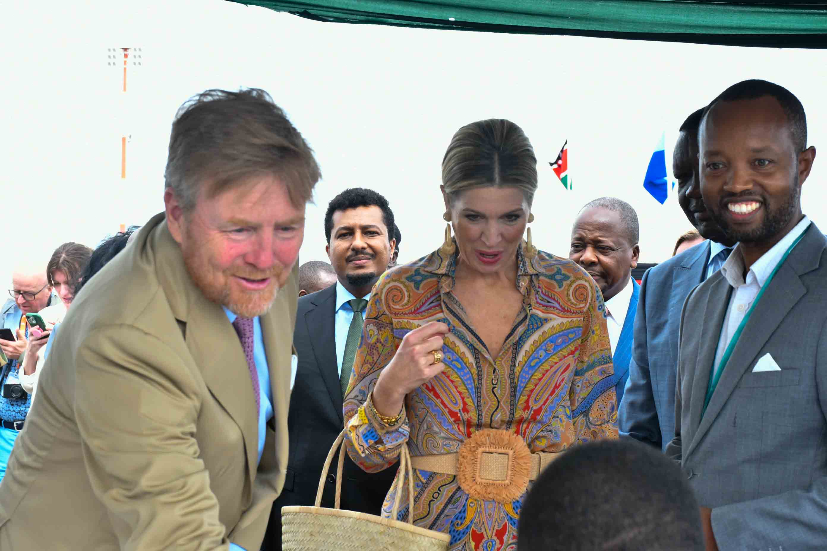 Royal Couple King and Queen of the Netherlands tour the Naivasha Inland Container Depot