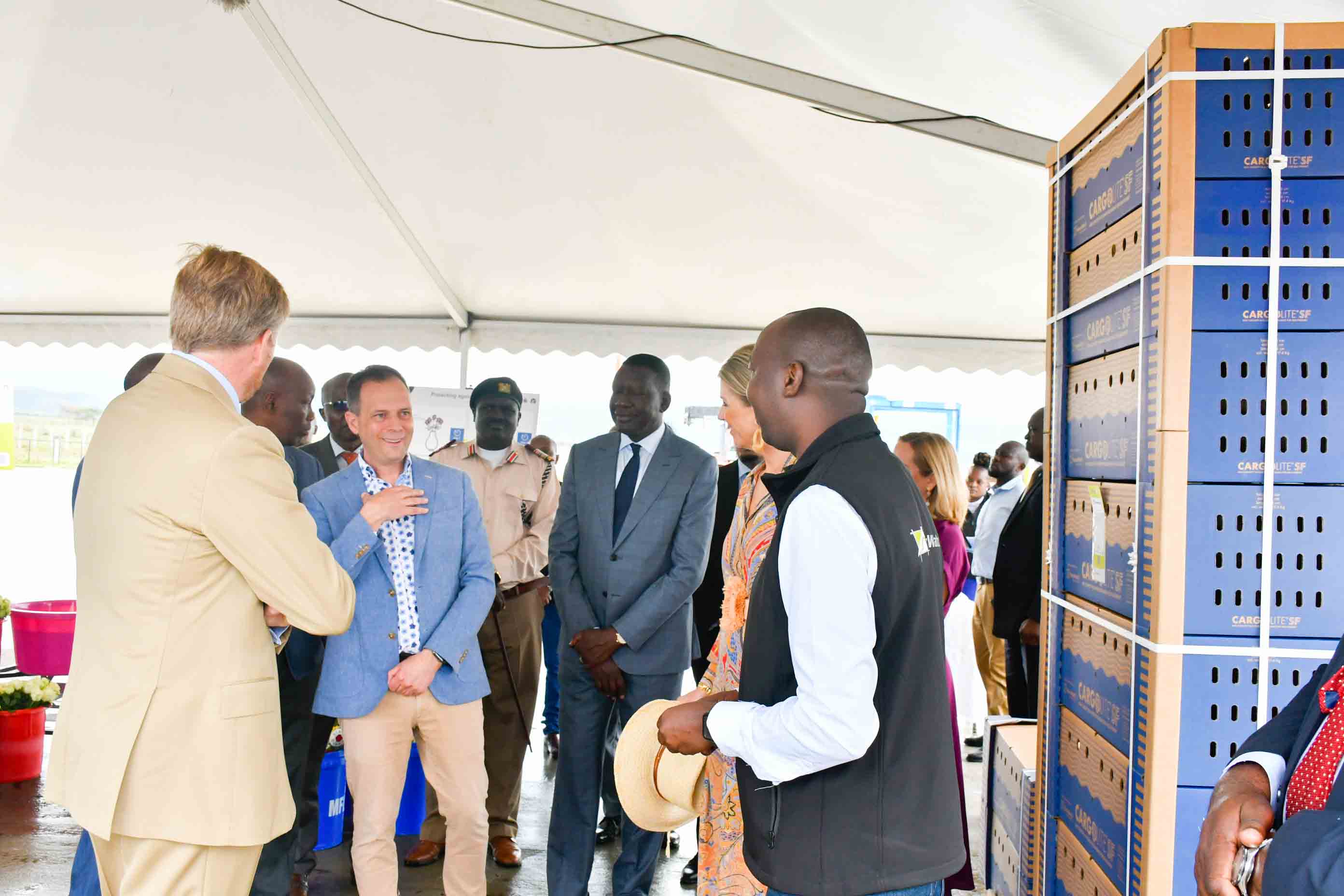 Royal Couple King and Queen of the Netherlands tour the Naivasha Inland Container Depot