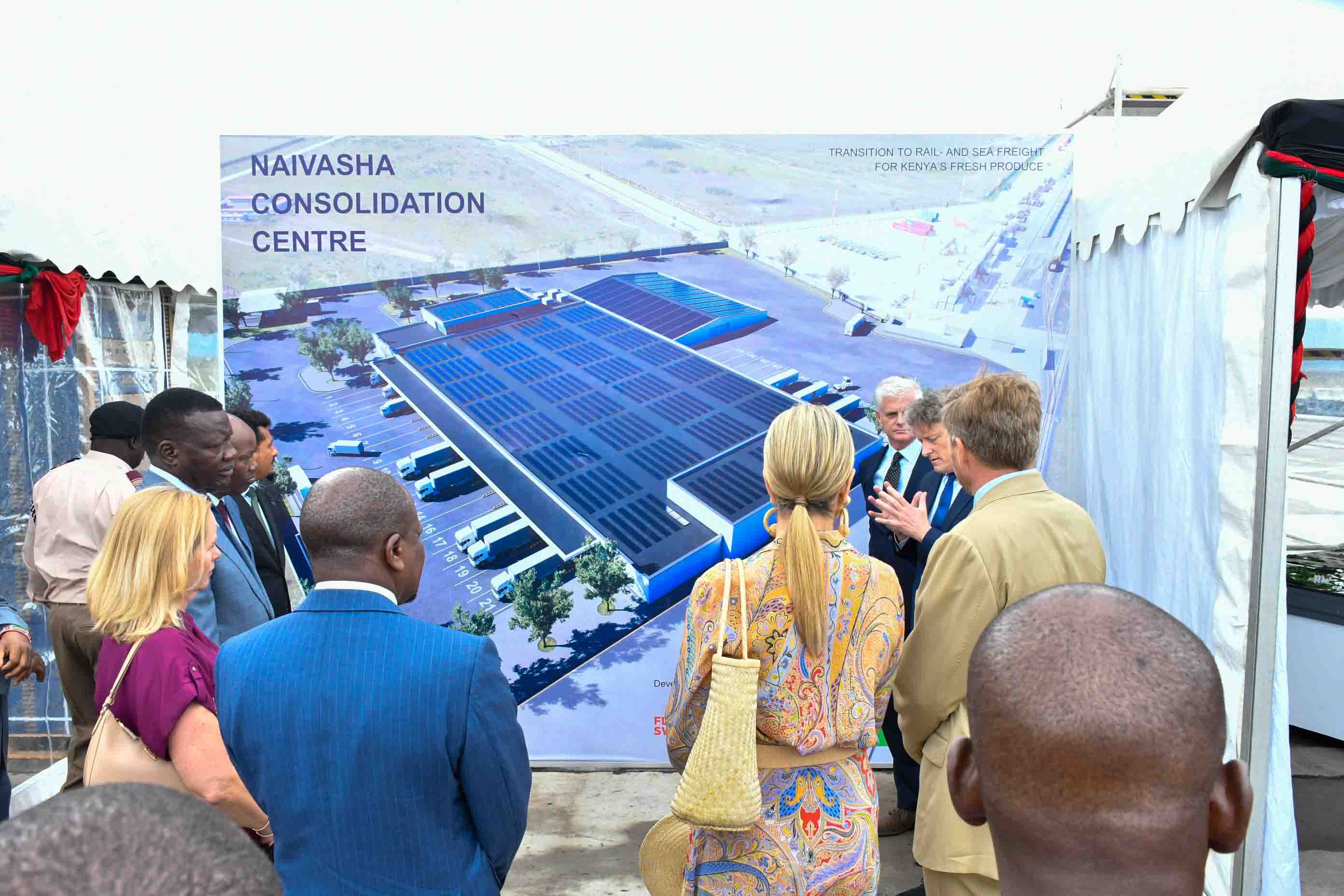 Royal Couple King and Queen of the Netherlands tour the Naivasha Inland Container Depot