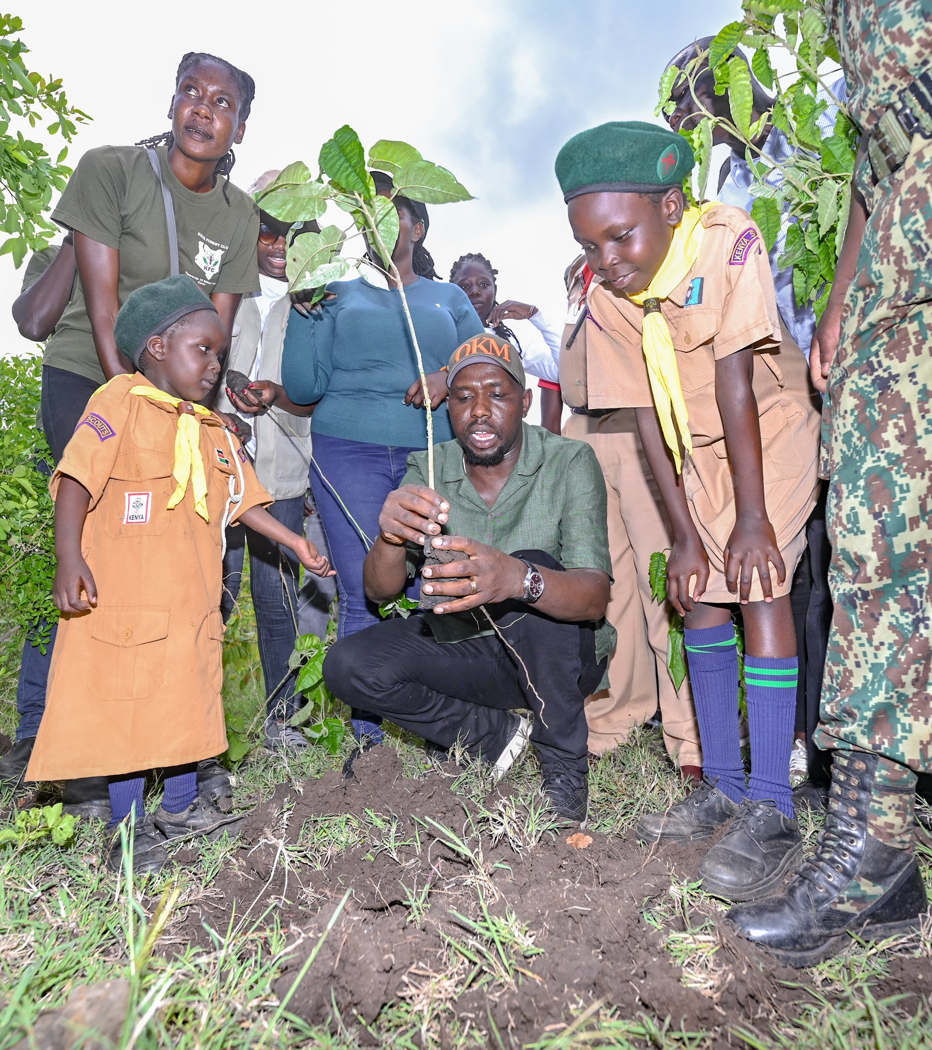 Cabinet Secretary for Roads and Transport takes part in Tree Planting at Gembe Hills, Homa Bay County on National Tree Growing Day